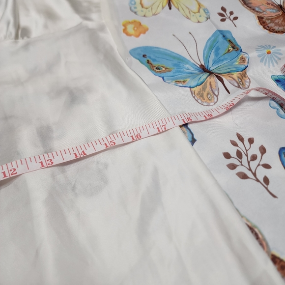 Marks and Spencer White Vintage Maxi Slip Dress size 14 with Floral Embroidary - Picture 11 of 12
